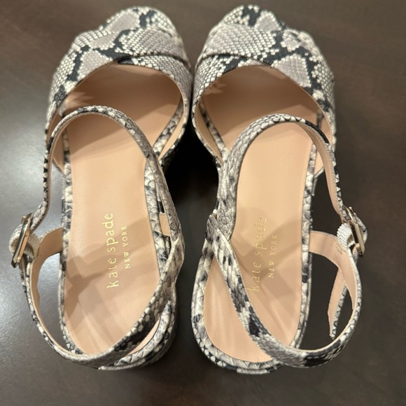 Snakeskin Kate Spade Platform Sandals - Picture 4 of 8